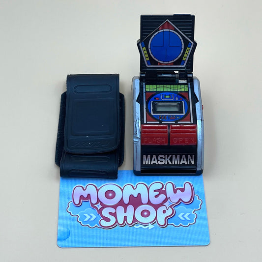DX Masking Brace from Power Rangers also known as DX Change from Super Sentai Maskman 1987, vintage DX Morpher roleplay collectible for Maskman fans.