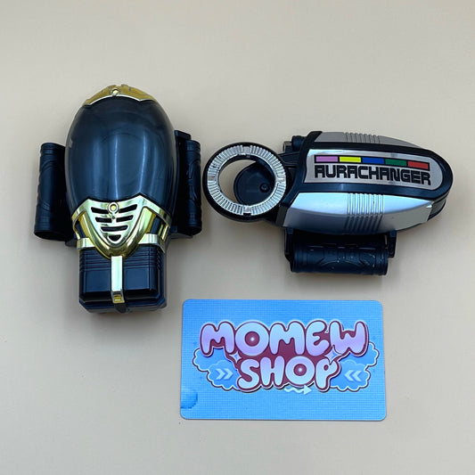 DX Aura Changer & Magna Defender Morpher from Power Rangers Lost Galaxy also known as DX Change from Super Sentai Dairanger 1993, vintage DX Morpher roleplay collectible for Dairangers fans.