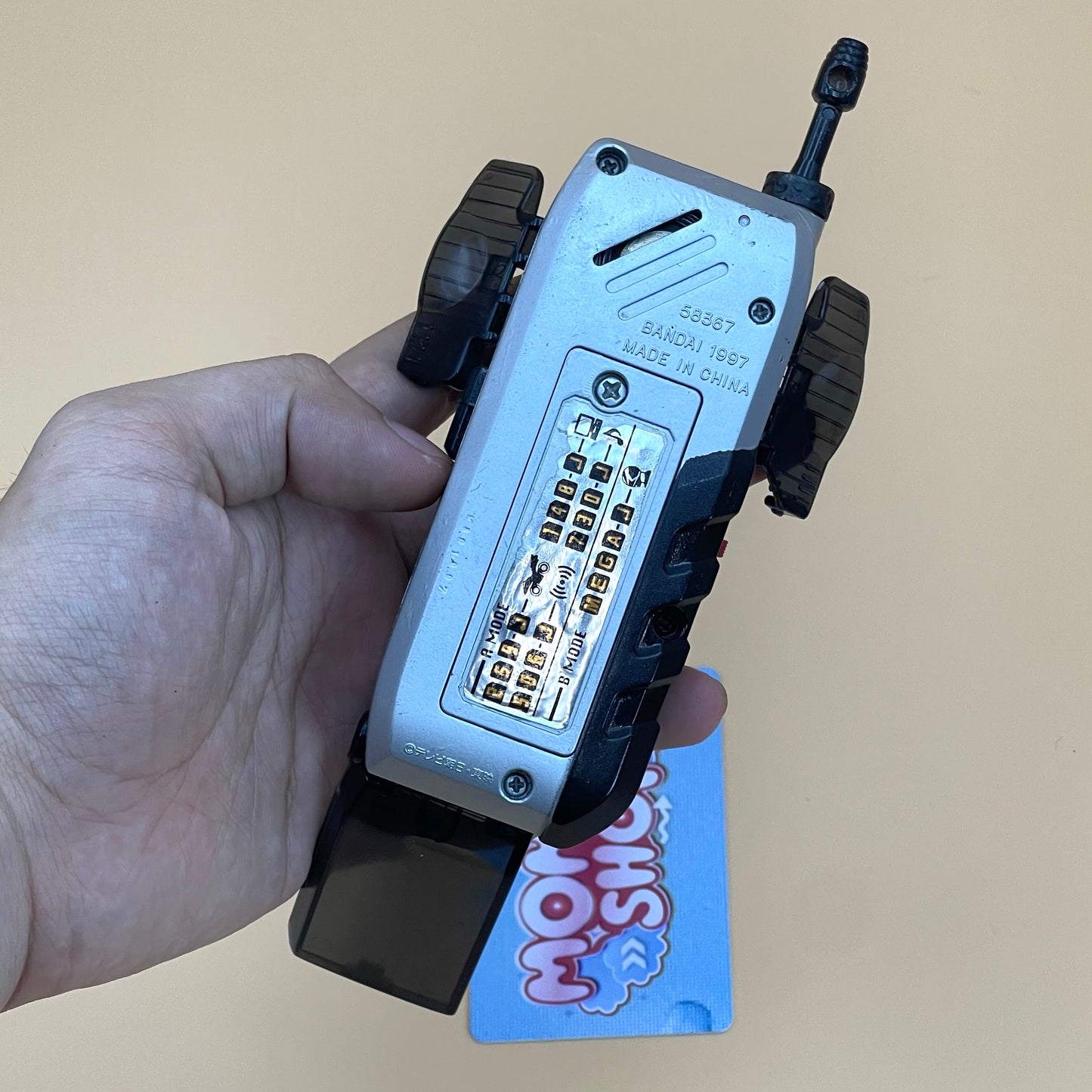 DX Keitaizer & Digimorpher from Power Rangers Turbo 1998 also known as DX Change from Super Sentai Megaranger 1997, vintage DX Morpher roleplay collectible for Silver Ranger fans.