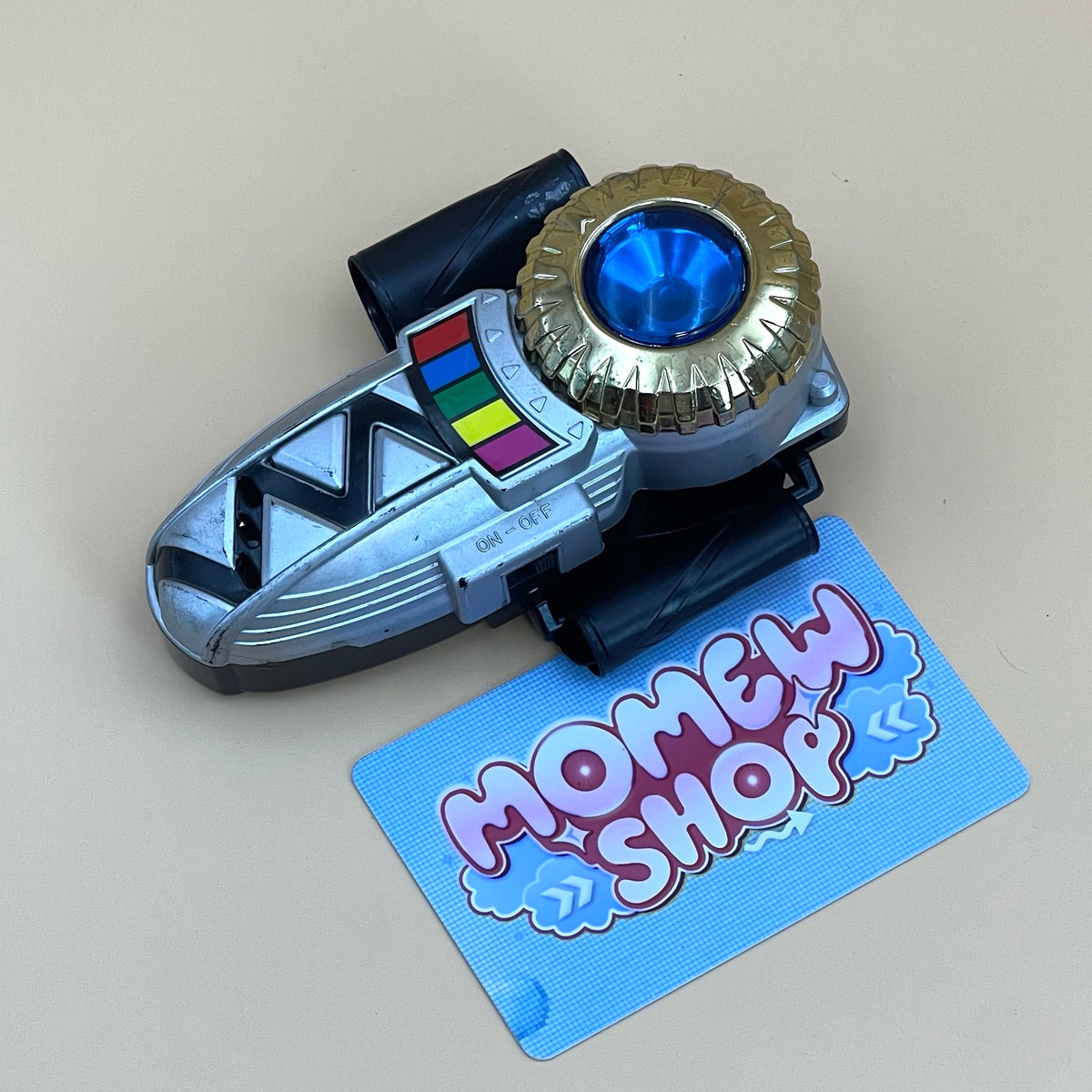DX Ginga Brace & Transmorpher from Power Rangers Lost Galaxy 1999 also known as DX Change from Super Sentai Gingaman 1998, vintage DX Morpher roleplay collectible for Galaxy Rangers fans.
