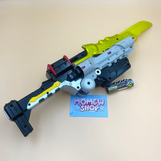 DX Gaburicalibur - Dino Saber from Power Rangers Dino Charge 2015, also known as DX Change from Super Sentai Kyoryuger 2013, vintage DX Morpher roleplay collectible for Dino Charge Rangers fans.