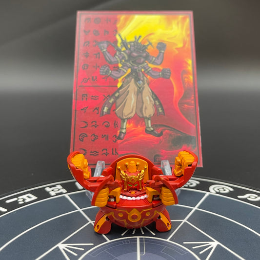 Bakugan Fourtress B2 Pyrus | Repainted To Match The Anime Colors | Toy Bakugan Battle Brawlers