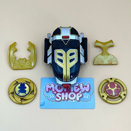 DX Thunder Morpher and DX Gourai Changer from Power Rangers Ninja Storm 2002, also known as DX Change from Super Sentai Hurricaneger 2002, vintage DX Morpher roleplay collectible for Thunder Rangers fans.
