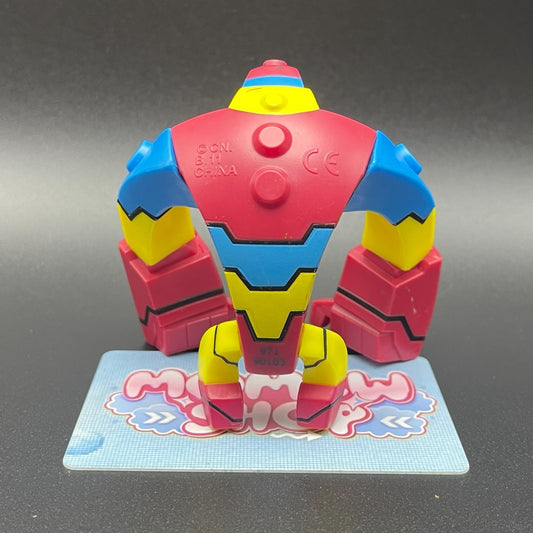 Back view of Bloxx action figure from Ben 10 Omniverse showing brick pattern and structure details.