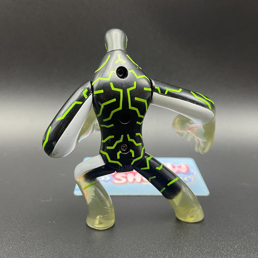 Back view of the Ben 10 Classic Upgrade Battle Version action figure showing translucent body and circuit details.