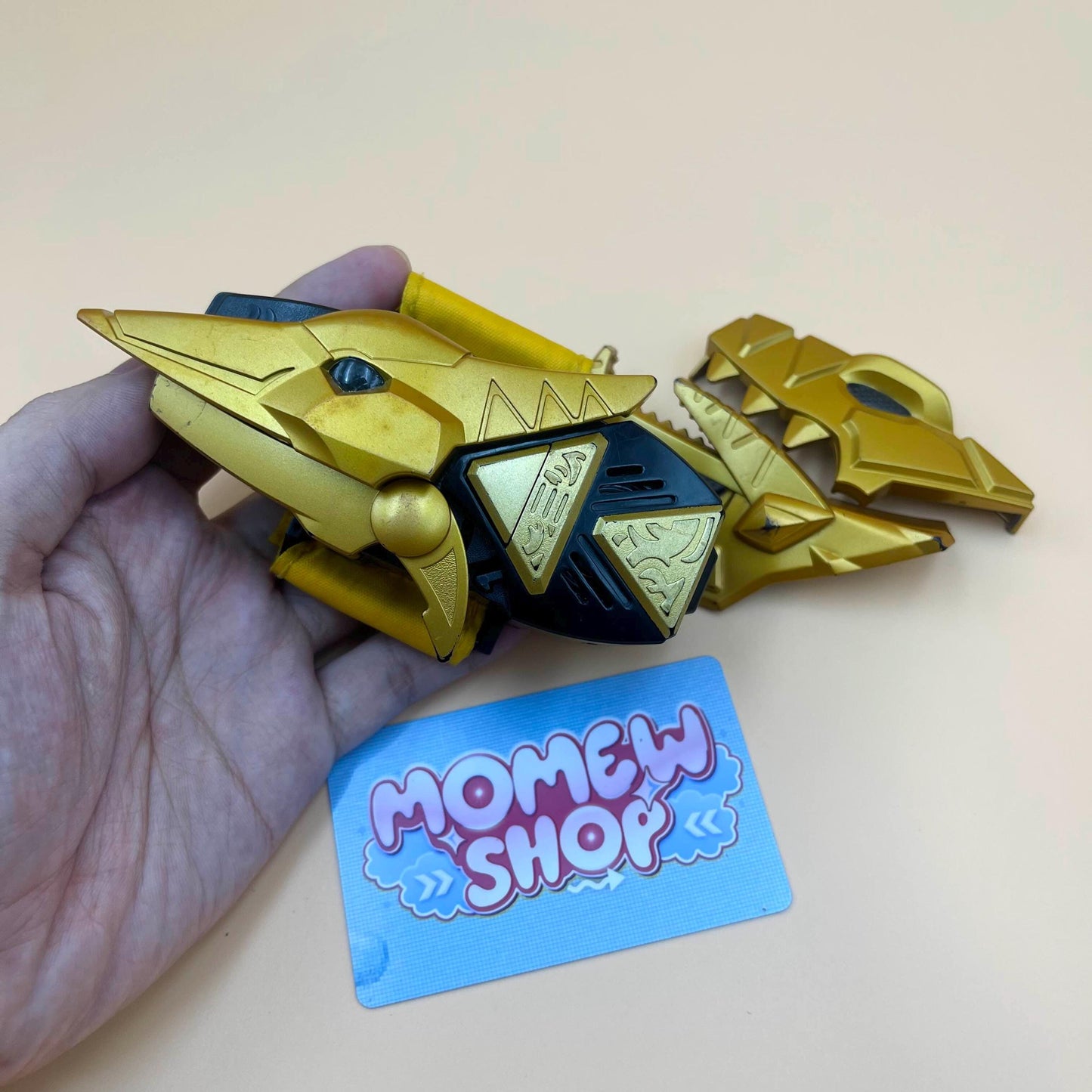 DX Dino Brace Abare Max from Super Sentai Abaranger 2003 and DX Dino Morpher from Power Rangers Dino Thunder 2004, vintage DX Morpher roleplay collectible toy for fans and collectors of Super Sentai and Power Rangers series.