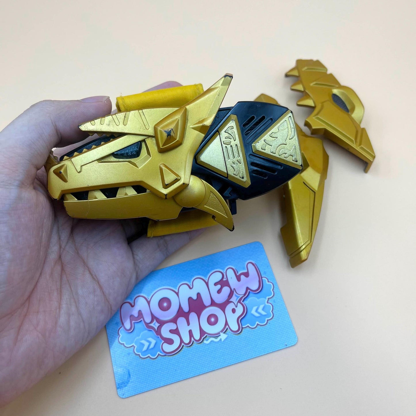 DX Dino Brace Abare Max from Super Sentai Abaranger 2003 and DX Dino Morpher from Power Rangers Dino Thunder 2004, vintage DX Morpher roleplay collectible toy for fans and collectors of Super Sentai and Power Rangers series.