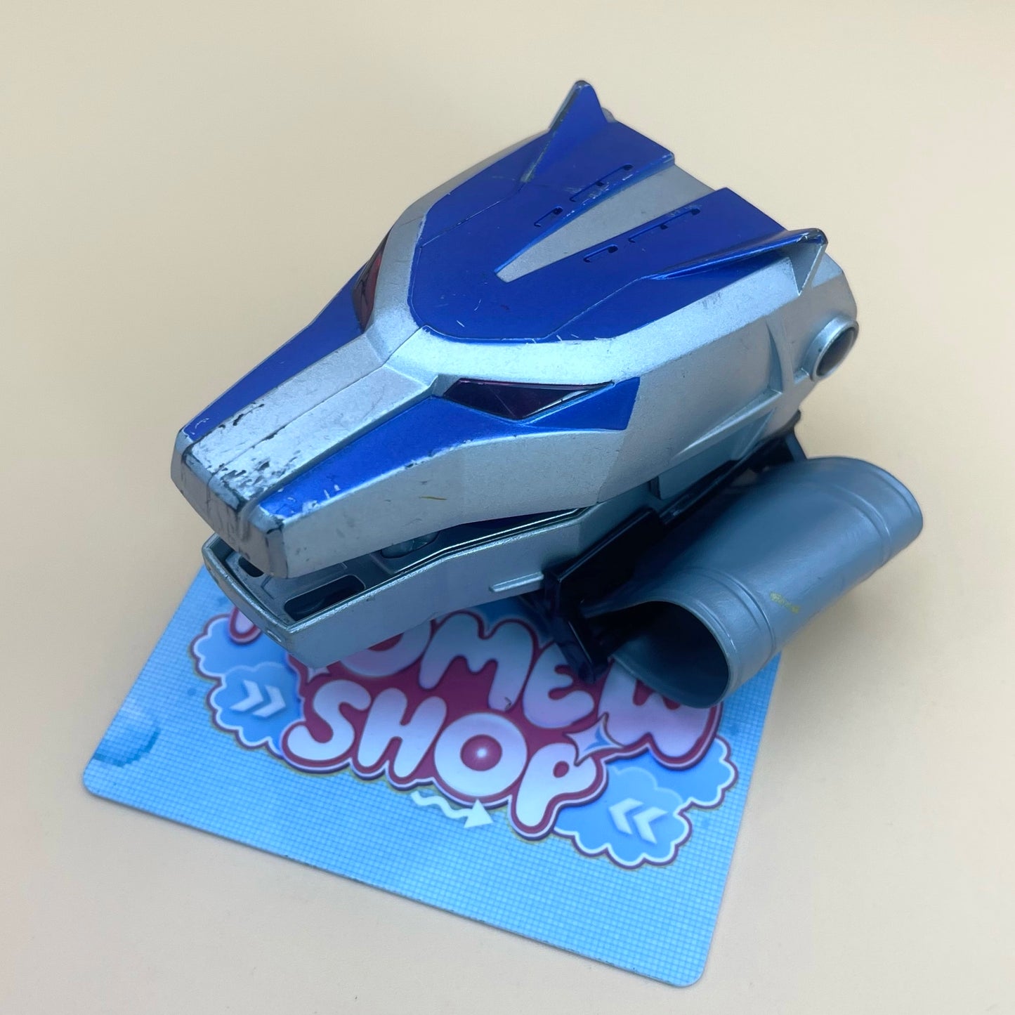 DX Lunar Caller Morpher and DX G Brace Phone, vintage roleplay collectible from Power Rangers Wild Force 2002 and Super Sentai Gaoranger 2001 for Lunar Wolf Ranger fans.