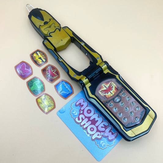 DX MagiPhone & DX Mystic Morpher from Power Rangers Mystic Force 2006, also known as DX Change from Super Sentai Magiranger 2005, vintage DX Morpher roleplay collectible for Mystic Rangers fans.