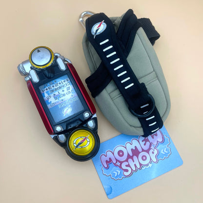 DX Accellular & DX Overdrive Tracker from Power Rangers Operation Overdrive 2007, also known as DX Change from Super Sentai Boukenranger 2006, vintage DX Morpher roleplay collectible for Overdrive Rangers fans.