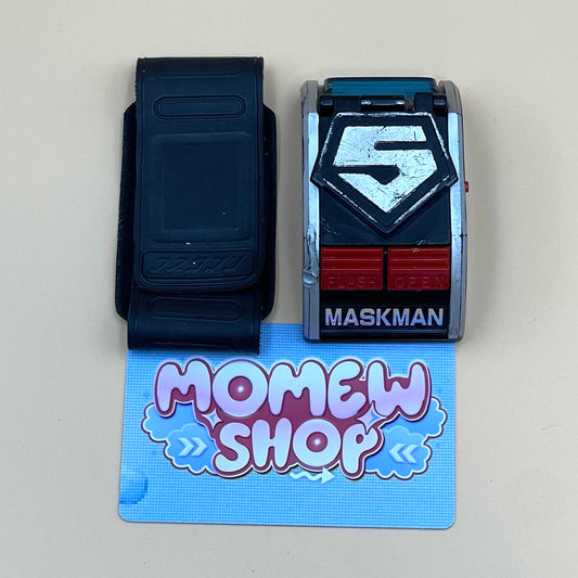 DX Masking Brace from Power Rangers also known as DX Change from Super Sentai Maskman 1987, vintage DX Morpher roleplay collectible for Maskman fans.
