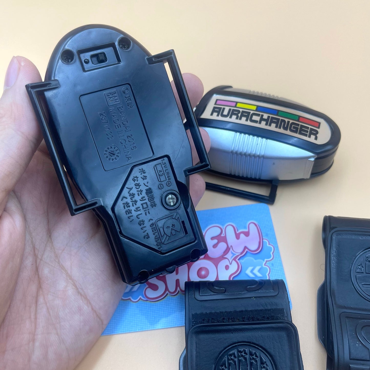DX Aura Changer & Magna Defender Morpher from Power Rangers Lost Galaxy also known as DX Change from Super Sentai Dairanger 1993, vintage DX Morpher roleplay collectible for Dairangers fans.