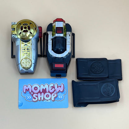DX Power Brace  & Zeonizers Morpher from Power Rangers Zeo also known as DX Change from Super Sentai Ohranger 1995, vintage DX Morpher roleplay collectible for Zeo Rangers fans.