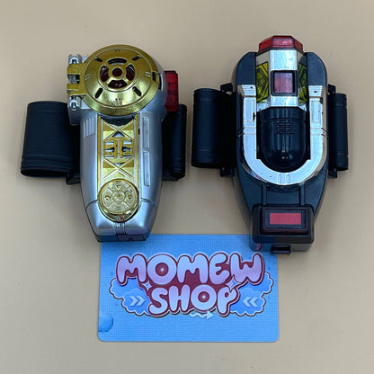 DX Power Brace  & Zeonizers Morpher from Power Rangers Zeo also known as DX Change from Super Sentai Ohranger 1995, vintage DX Morpher roleplay collectible for Zeo Rangers fans.