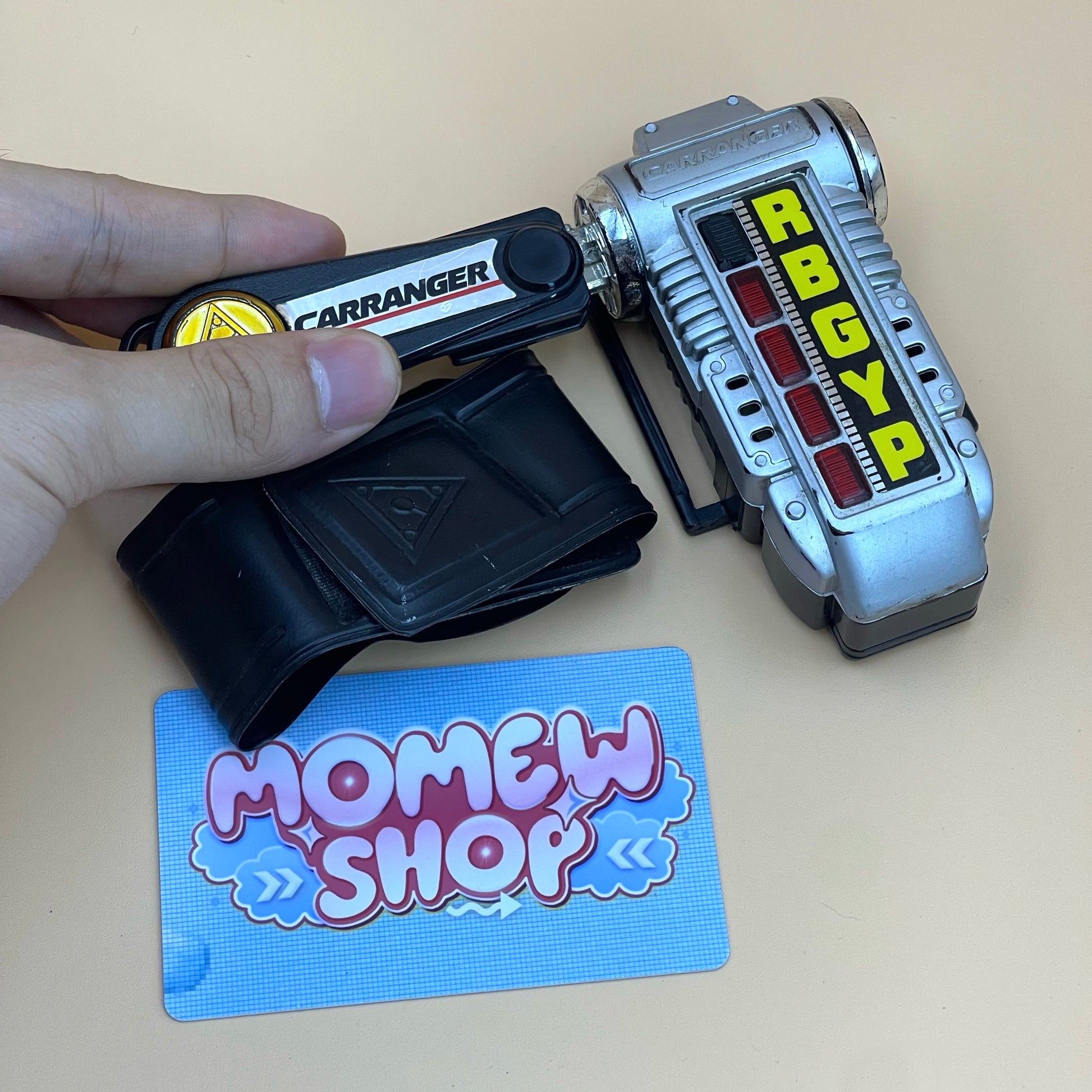 DX Accel Changer  & Turbo Morpher from Power Rangers Turbo 1997 also known as DX Change from Super Sentai Carranger 1996, vintage DX Morpher roleplay collectible for Turbo Rangers fans.