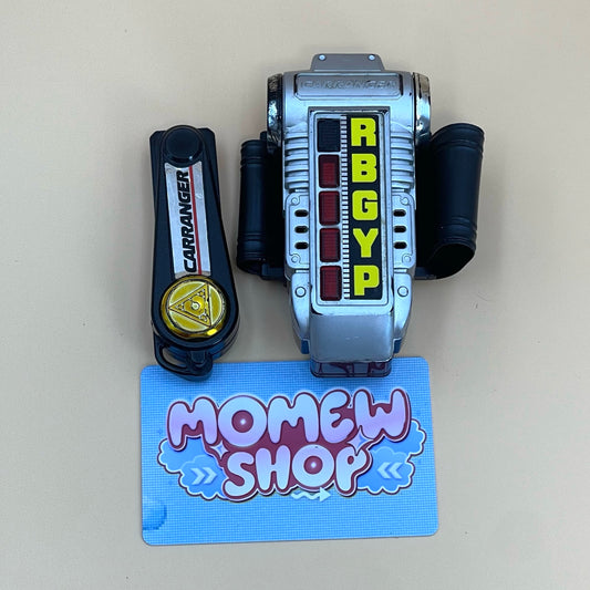 DX Accel Changer  & Turbo Morpher from Power Rangers Turbo 1997 also known as DX Change from Super Sentai Carranger 1996, vintage DX Morpher roleplay collectible for Turbo Rangers fans.