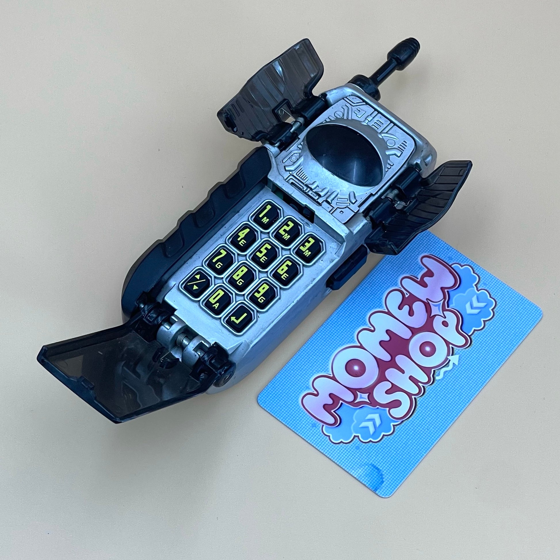 DX Keitaizer & Digimorpher from Power Rangers Turbo 1998 also known as DX Change from Super Sentai Megaranger 1997, vintage DX Morpher roleplay collectible for Silver Ranger fans.