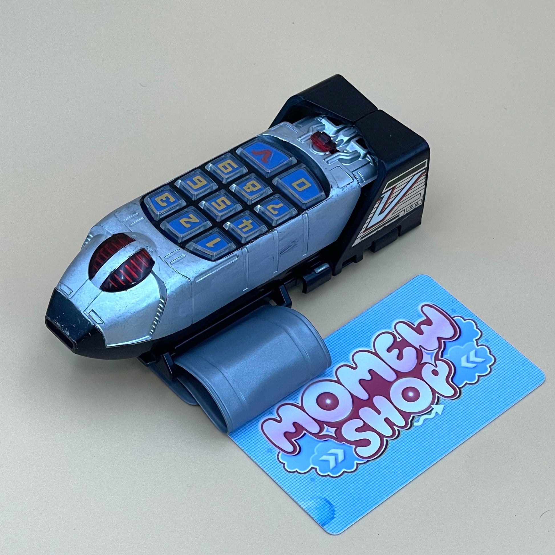 DX V-Mode Brace & Battle Booster from Power Rangers Lightspeed Rescue 2000 also known as DX Change from Super Sentai GoGoFive 1999, vintage DX Morpher roleplay collectible for Lightspeed Rangers fans.