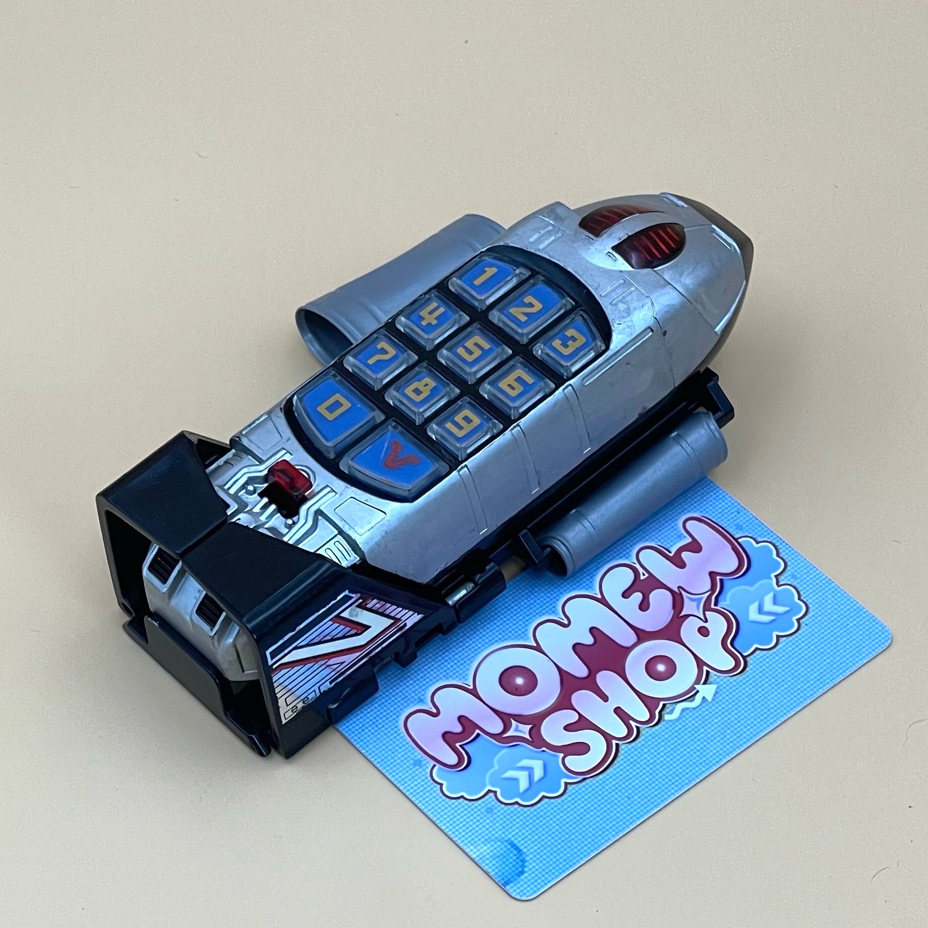 DX V-Mode Brace & Battle Booster from Power Rangers Lightspeed Rescue 2000 also known as DX Change from Super Sentai GoGoFive 1999, vintage DX Morpher roleplay collectible for Lightspeed Rangers fans.