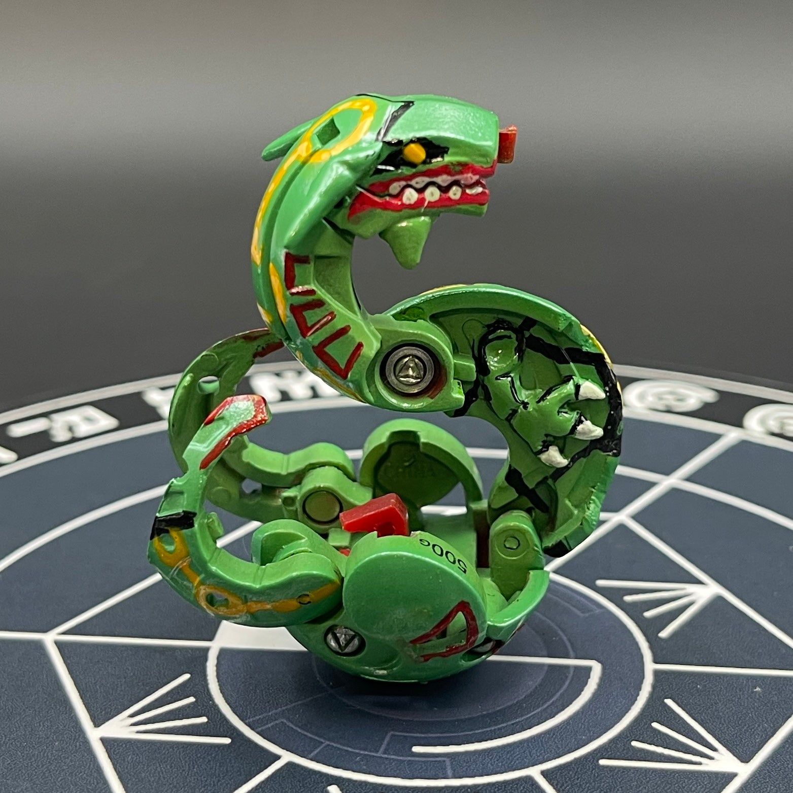 Rayquaza Pokemon B2 Custom Painted Bakugan Toy