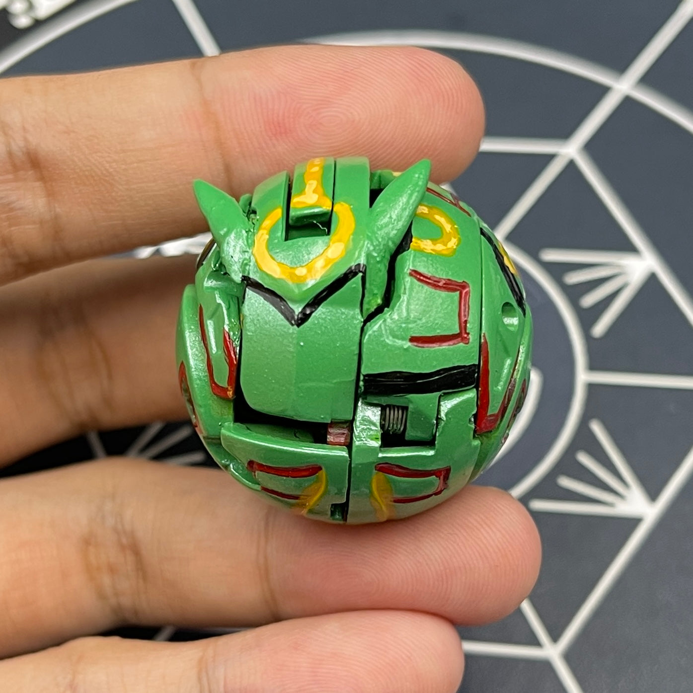 Rayquaza Pokemon B2 Custom Painted Bakugan Toy