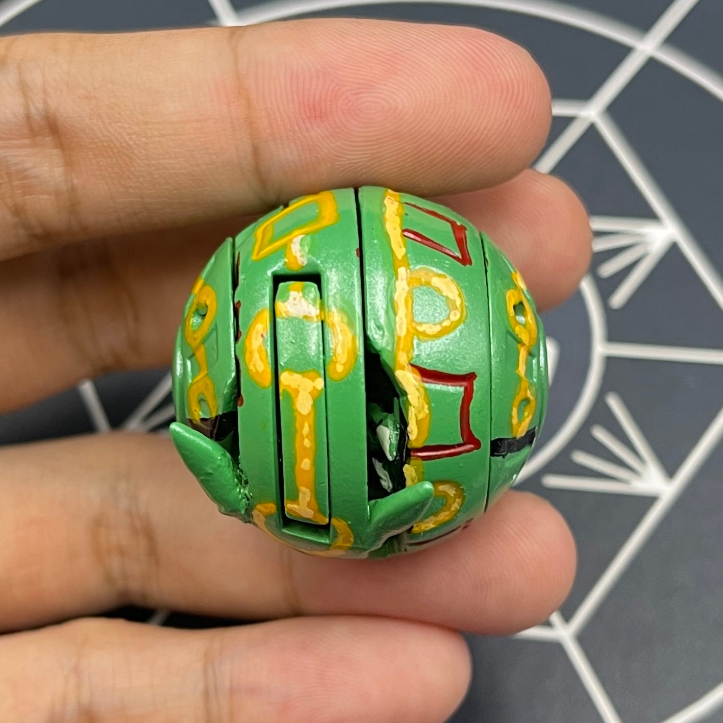 Rayquaza Pokemon B2 Custom Painted Bakugan Toy