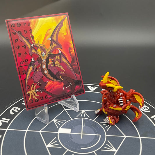 Cross Dragonoid B2 Pyrus Custom Painted | Bakugan New Vestroia