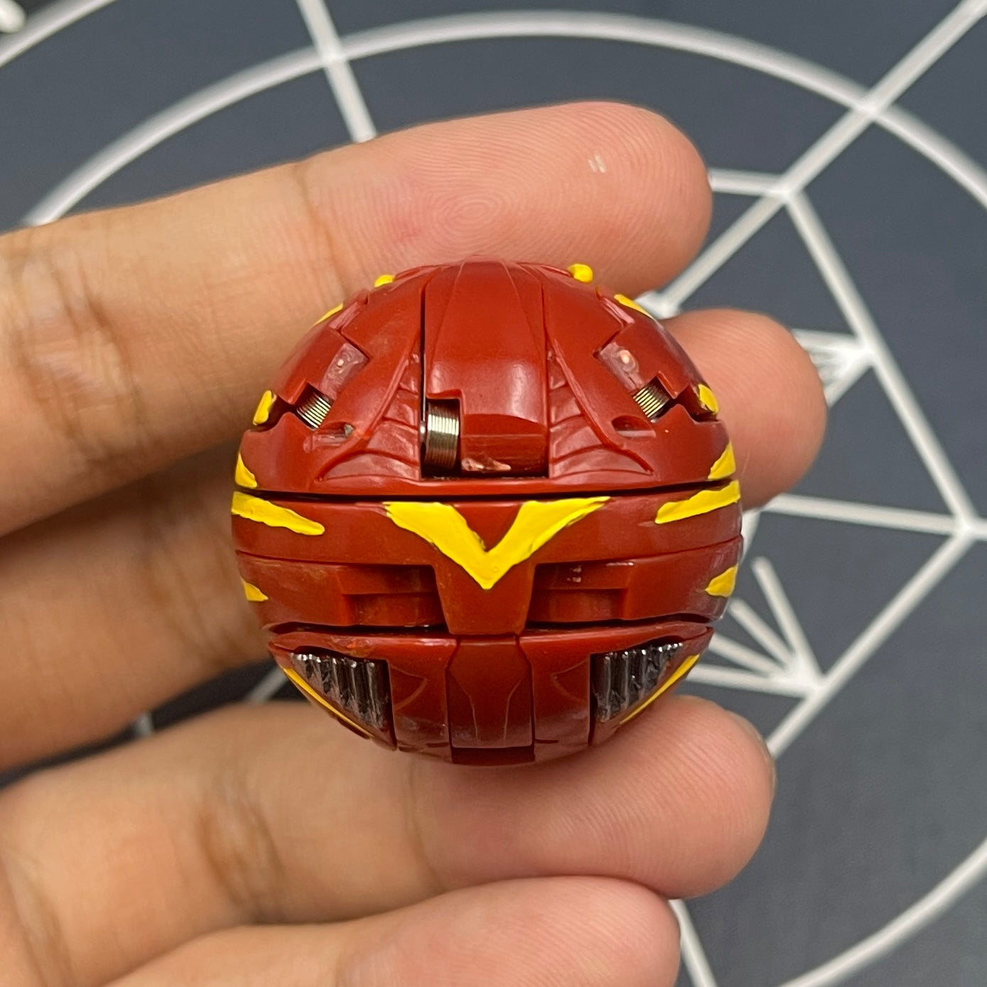 Cross Dragonoid B2 Pyrus Custom Painted | Bakugan New Vestroia