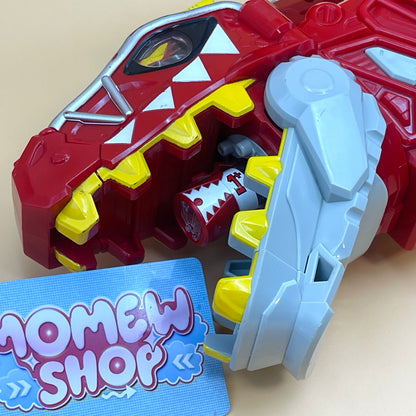 DX Gabutyra De Carnival & T-Rex Super Charge Morpherfrom Power Rangers Dino Charge 2015, also known as DX Change from Super Sentai Kyoryuger 2013, vintage DX Morpher roleplay collectible for Dino Charge Red Ranger fans.