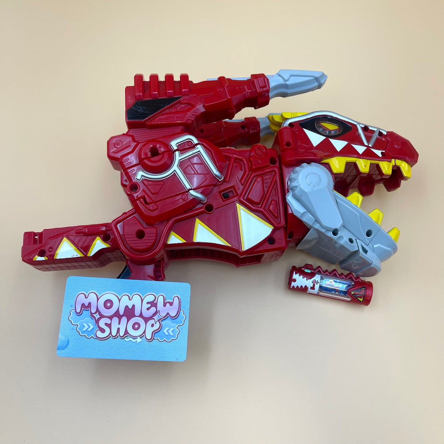DX Gabutyra De Carnival & T-Rex Super Charge Morpherfrom Power Rangers Dino Charge 2015, also known as DX Change from Super Sentai Kyoryuger 2013, vintage DX Morpher roleplay collectible for Dino Charge Red Ranger fans.