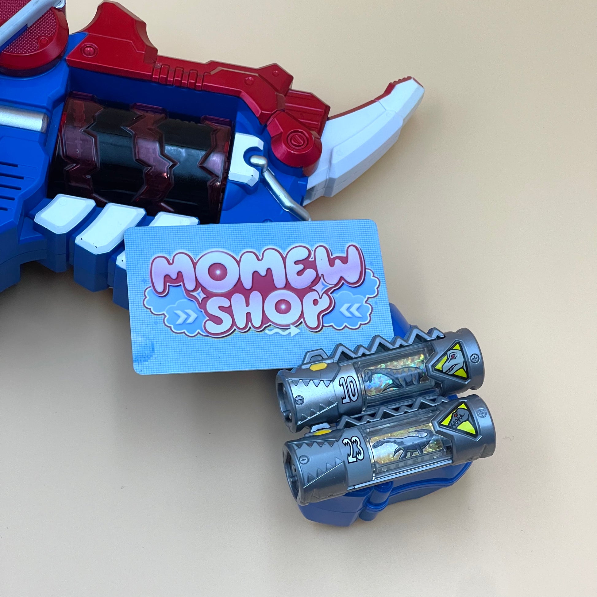 DX Giga Gaburevolver & Titano Charge Morpher from Power Rangers Dino Charge 2015, also known as DX Change from Super Sentai Kyoryuger 2013, vintage DX Morpher roleplay collectible for Dino Charge Silver Ranger fans.
