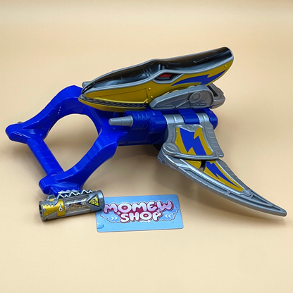 DX Gaburi Changer & Gold Ptera Morpher from Power Rangers Dino Charge 2015, also known as DX Change from Super Sentai Kyoryuger 2013, vintage DX Morpher roleplay collectible for Dino Charge Gold Ranger fans.