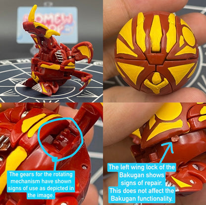 Cross Dragonoid B2 Pyrus Custom Painted | Bakugan New Vestroia
