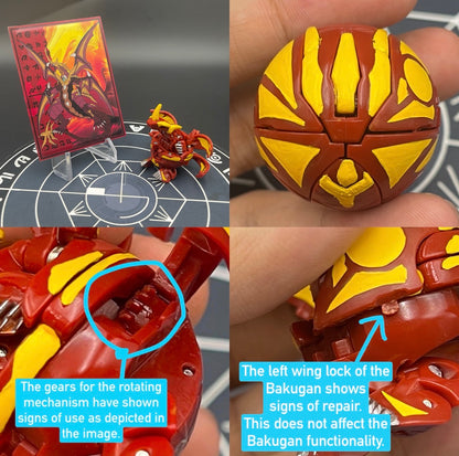 Cross Dragonoid B2 Pyrus Custom Painted | Bakugan New Vestroia