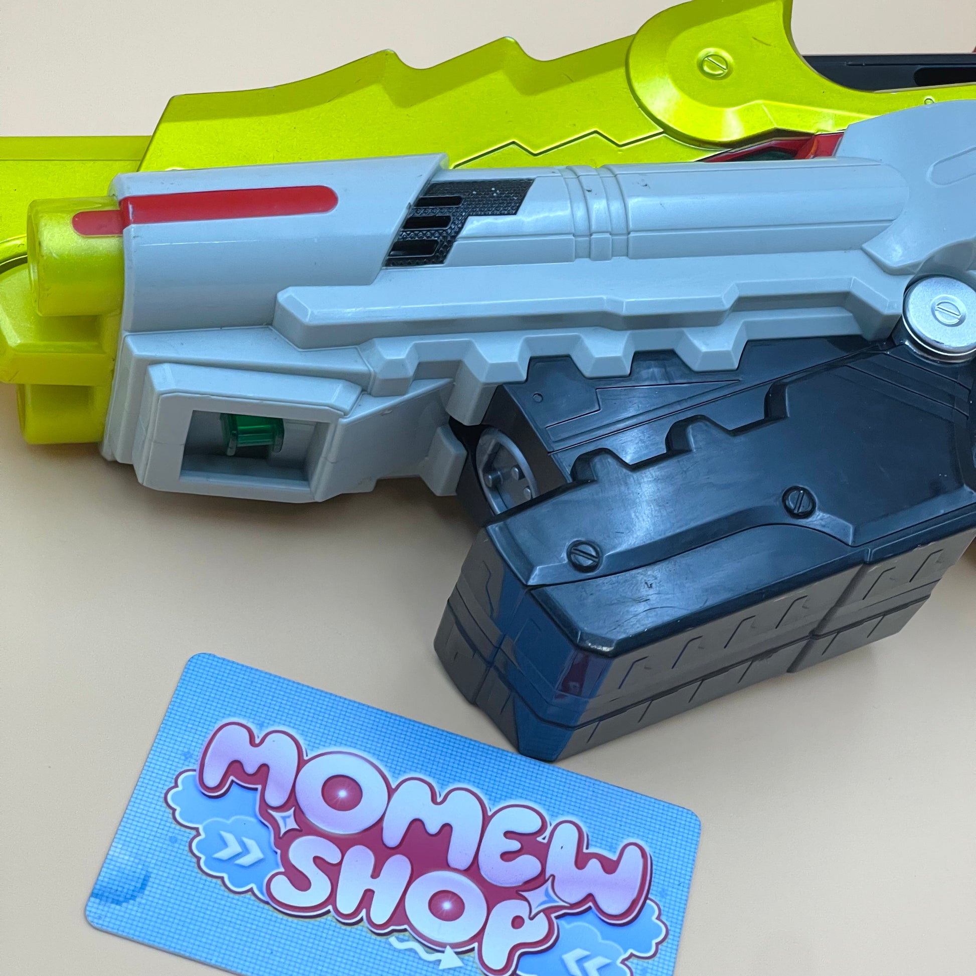 DX Gaburicalibur - Dino Saber from Power Rangers Dino Charge 2015, also known as DX Change from Super Sentai Kyoryuger 2013, vintage DX Morpher roleplay collectible for Dino Charge Rangers fans.