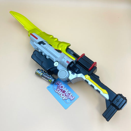DX Gaburicalibur - Dino Saber from Power Rangers Dino Charge 2015, also known as DX Change from Super Sentai Kyoryuger 2013, vintage DX Morpher roleplay collectible for Dino Charge Rangers fans.