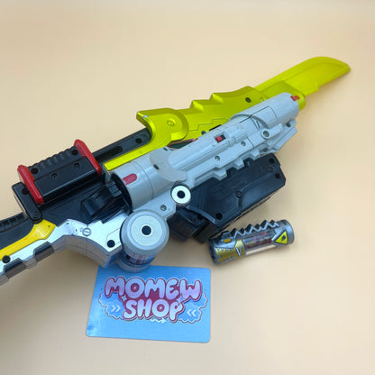 DX Gaburicalibur - Dino Saber from Power Rangers Dino Charge 2015, also known as DX Change from Super Sentai Kyoryuger 2013, vintage DX Morpher roleplay collectible for Dino Charge Rangers fans.