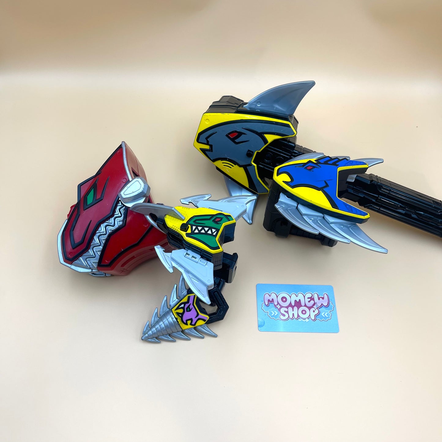 DX Kentrospiker & Dino Spike from Power Rangers Dino Charge 2015, also known as DX Change from Super Sentai Kyoryuger 2013, vintage DX Morpher roleplay collectible for Dino Charge Rangers fans.