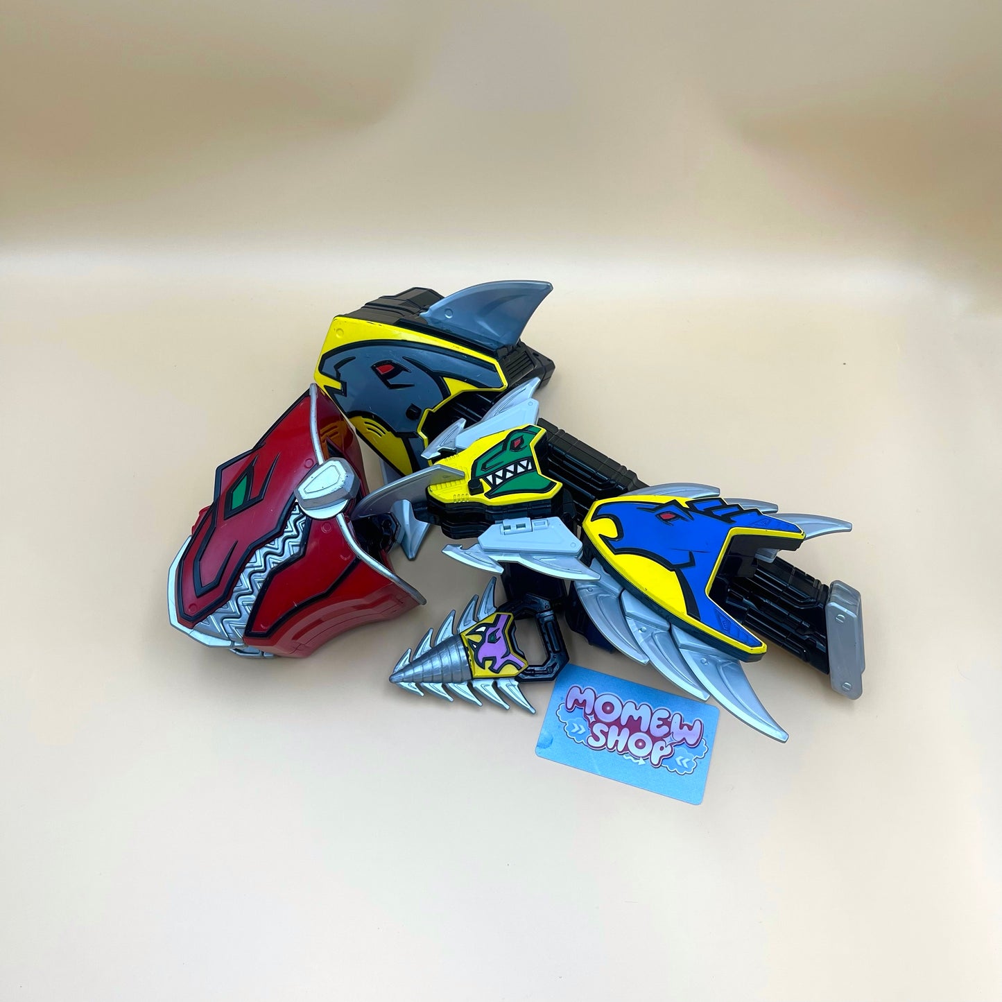 DX Kentrospiker & Dino Spike from Power Rangers Dino Charge 2015, also known as DX Change from Super Sentai Kyoryuger 2013, vintage DX Morpher roleplay collectible for Dino Charge Rangers fans.