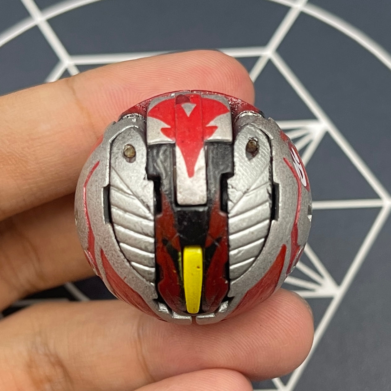 Cyborg Helios B2 Pyrus Custom Painted | Bakugan New Vestroia