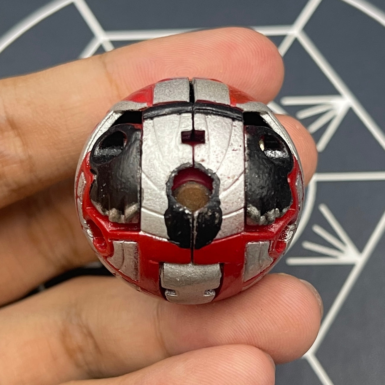 Cyborg Helios B2 Pyrus Custom Painted | Bakugan New Vestroia