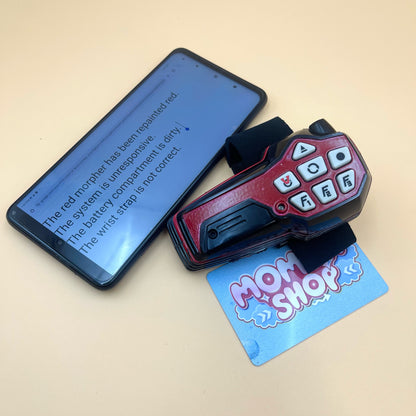 DX Quantum Morpher and DX V-Commander from Power Rangers Time Force 2000, also known as DX Change from Super Sentai Timeranger 2000, vintage DX Morpher roleplay collectible for fans of both Power Rangers and Super Sentai.