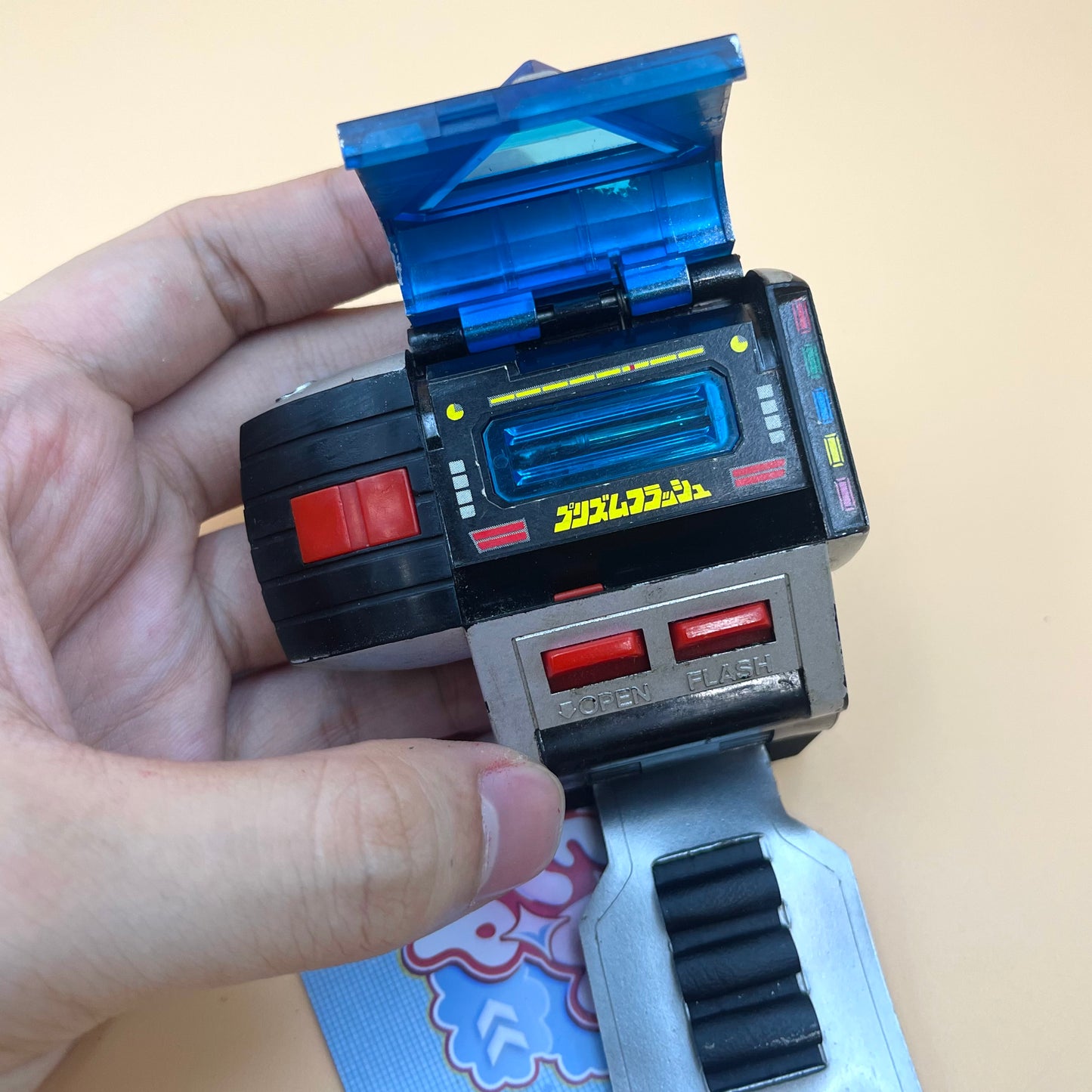 DX Prism Flash from Power Rangers also known as DX Change from Super Sentai Maskman 1986, vintage DX Morpher roleplay collectible for Flashman fans.