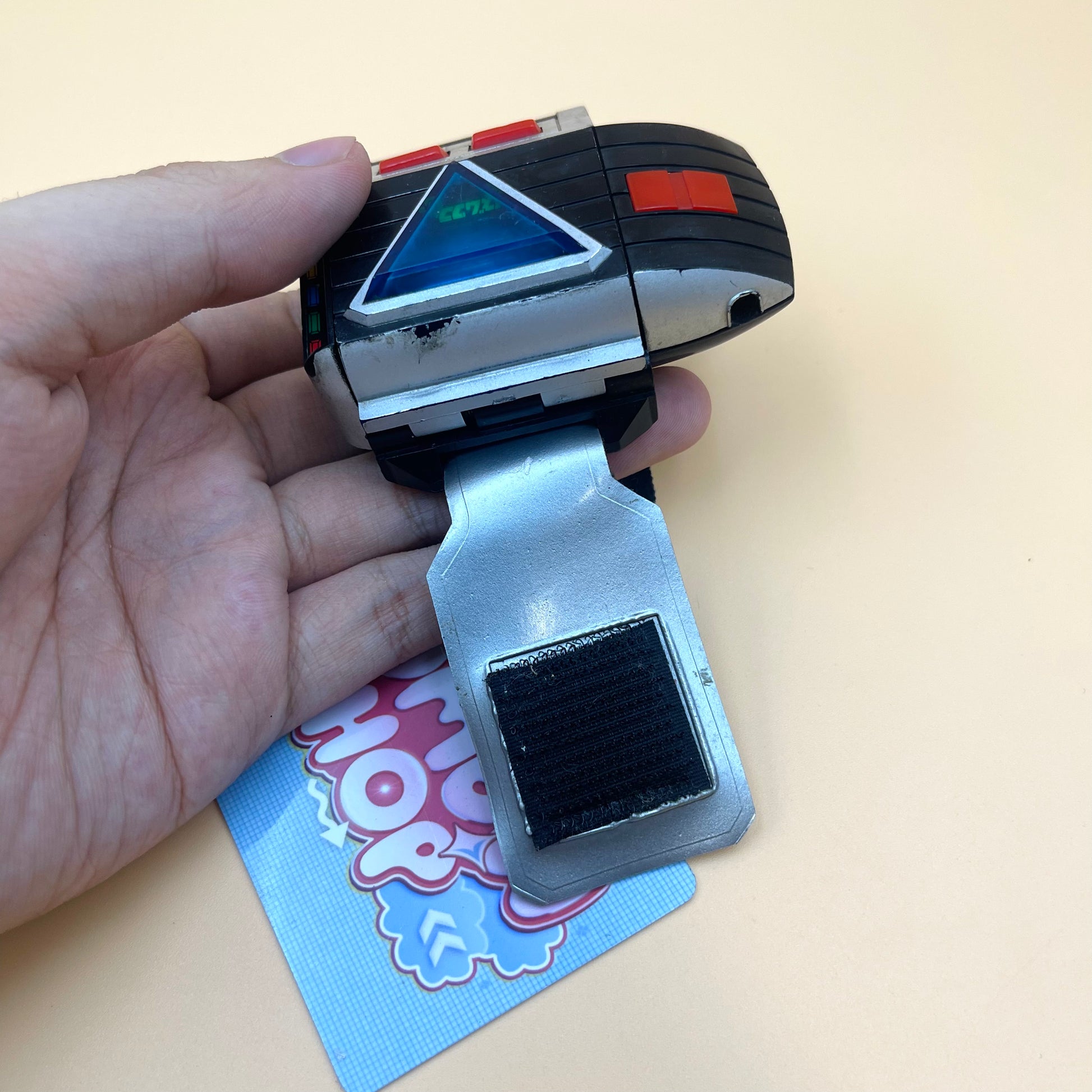 DX Prism Flash from Power Rangers also known as DX Change from Super Sentai Maskman 1986, vintage DX Morpher roleplay collectible for Flashman fans.