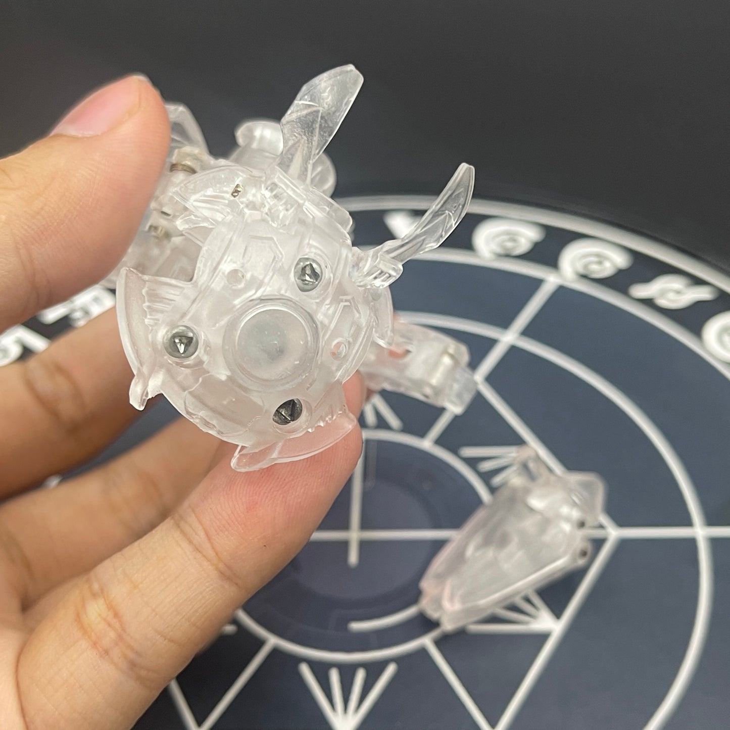 Wolfurio B2 & Lanzato Clear Color Translucent | Bakugan Mechtanium Surge | Custom Made Accurate Plastic Injection