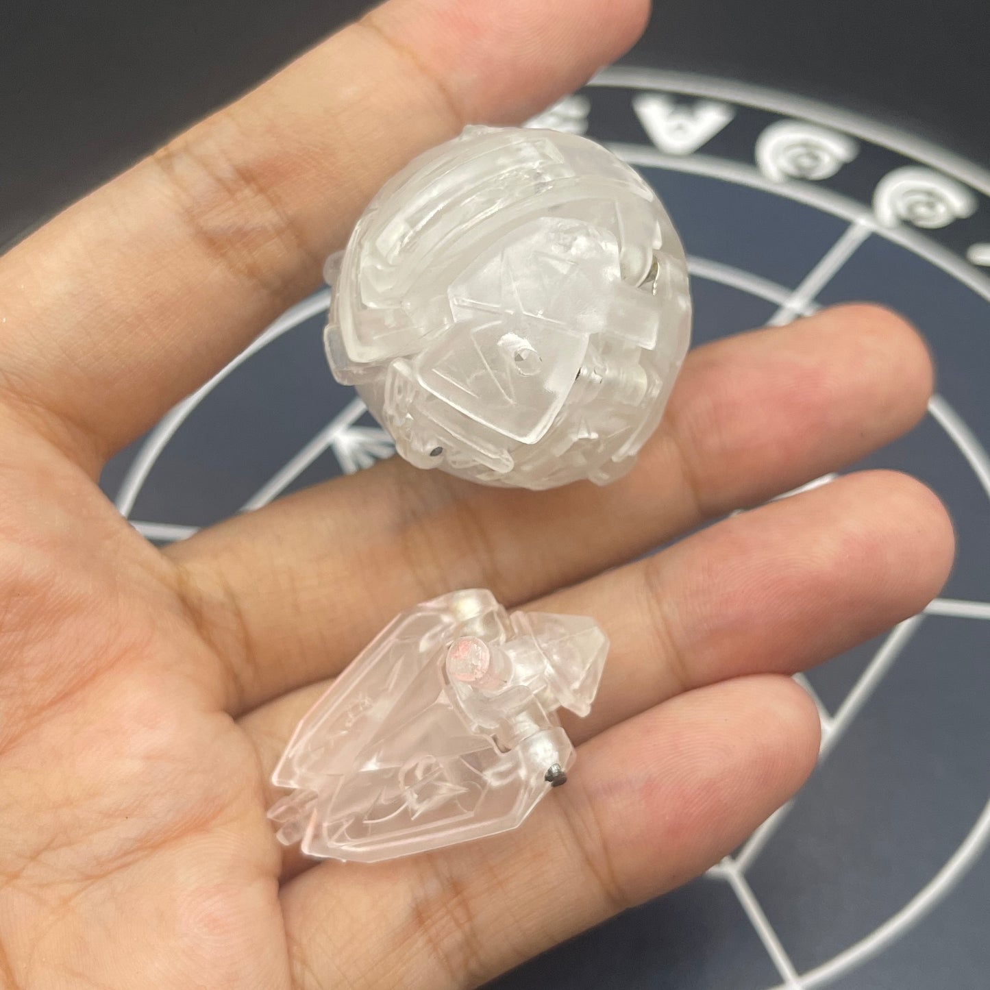 Wolfurio B2 & Lanzato Clear Color Translucent | Bakugan Mechtanium Surge | Custom Made Accurate Plastic Injection