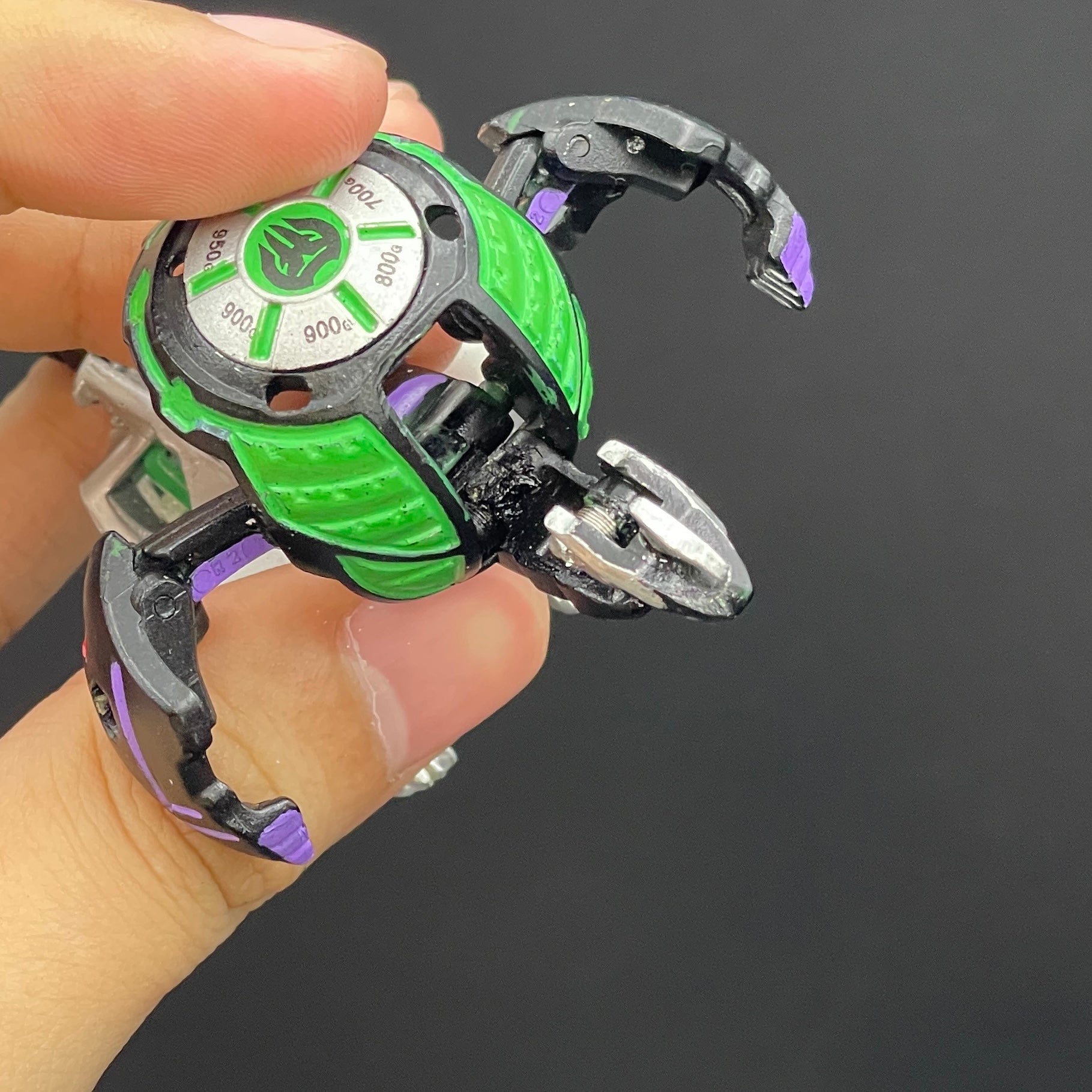 Darkus Infinity Helios B2 Custom Painted Bakugan Mechtanium Surge