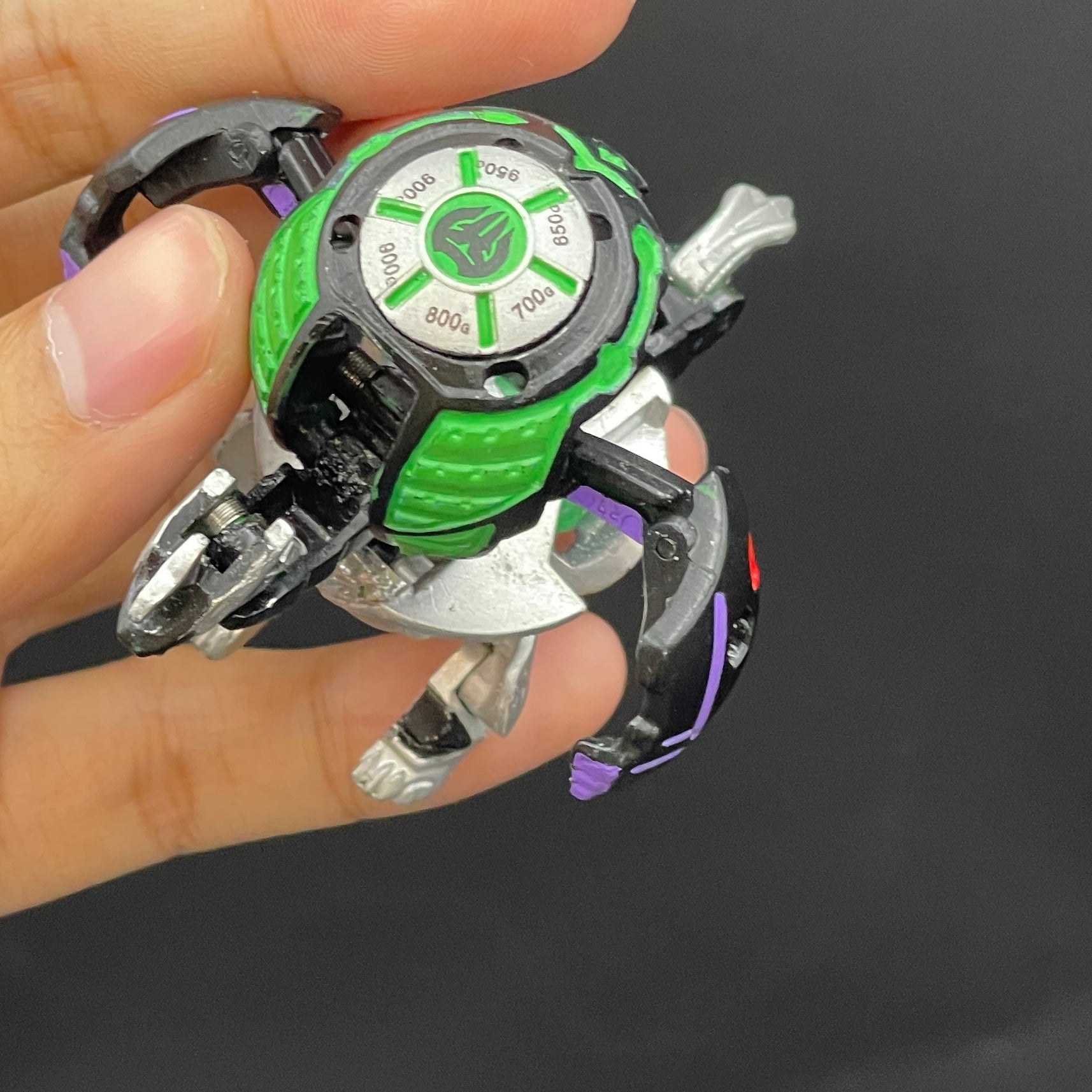 Darkus Infinity Helios B2 Custom Painted Bakugan Mechtanium Surge
