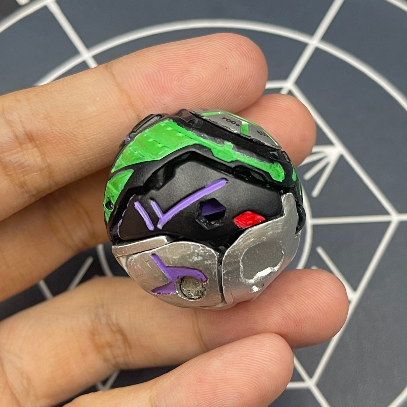 Darkus Infinity Helios B2 Custom Painted Bakugan Mechtanium Surge