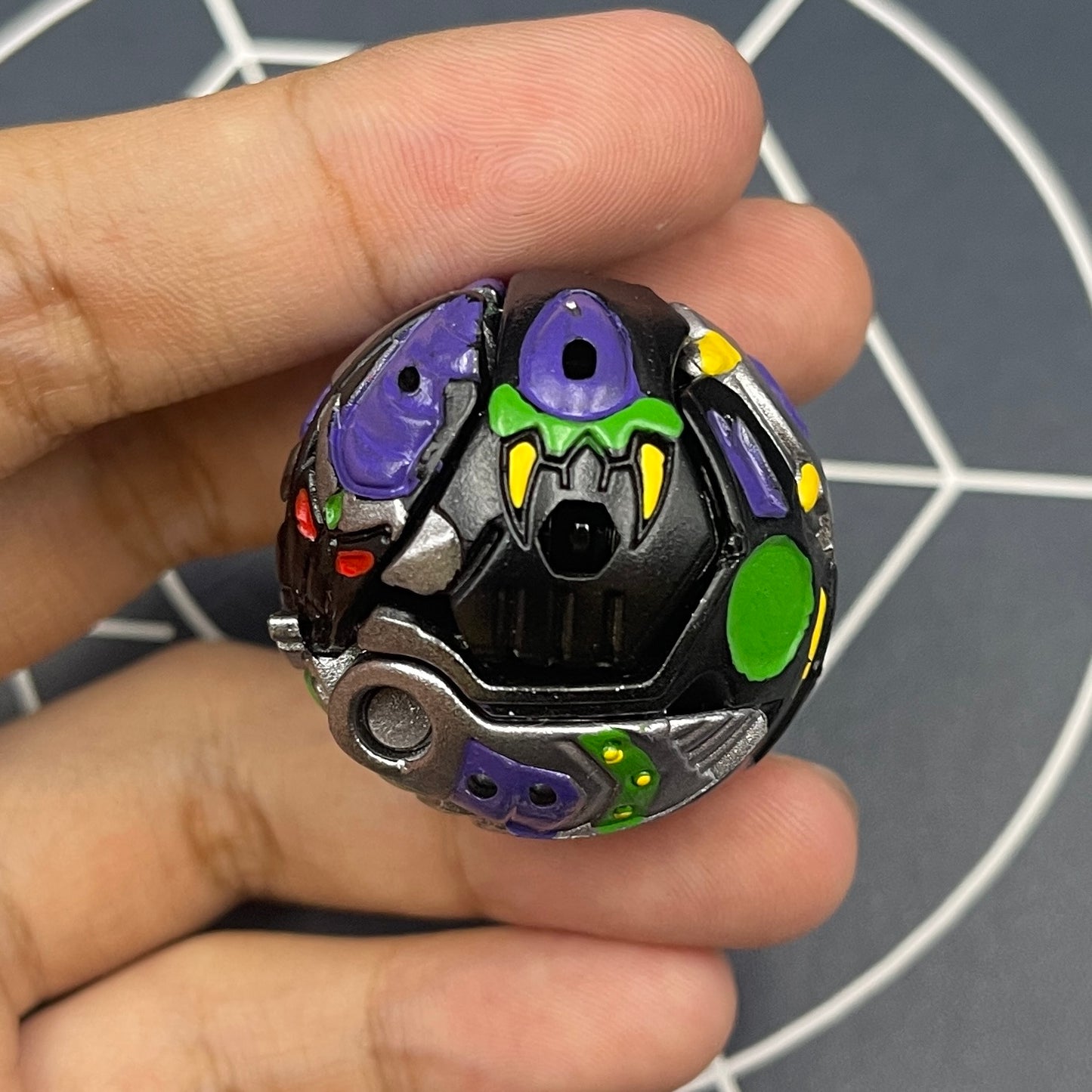 Horridian B2 Darkus Custom Painted | Bakugan Mechtanium Surge